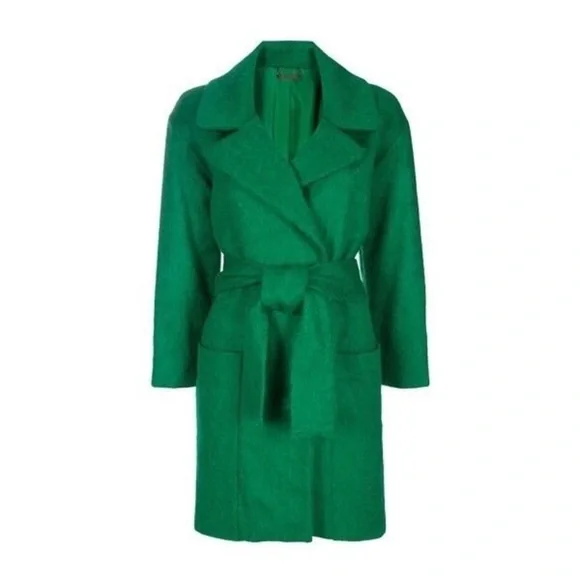 Diane Von Furstanburg mohair coat ☘️
